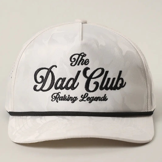 The Dad Club Embroidered White Camo Trucker Hat