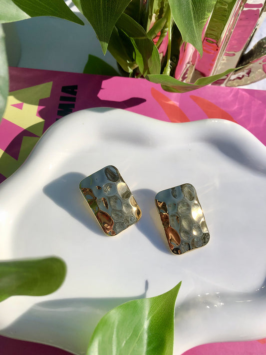 Hammered Square Studs