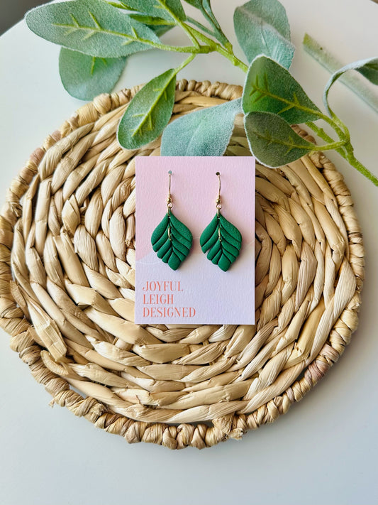 Dark Green Leaf Dangles