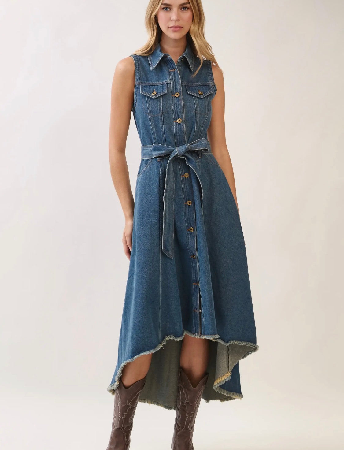 Sweet Caroline Denim Dress
