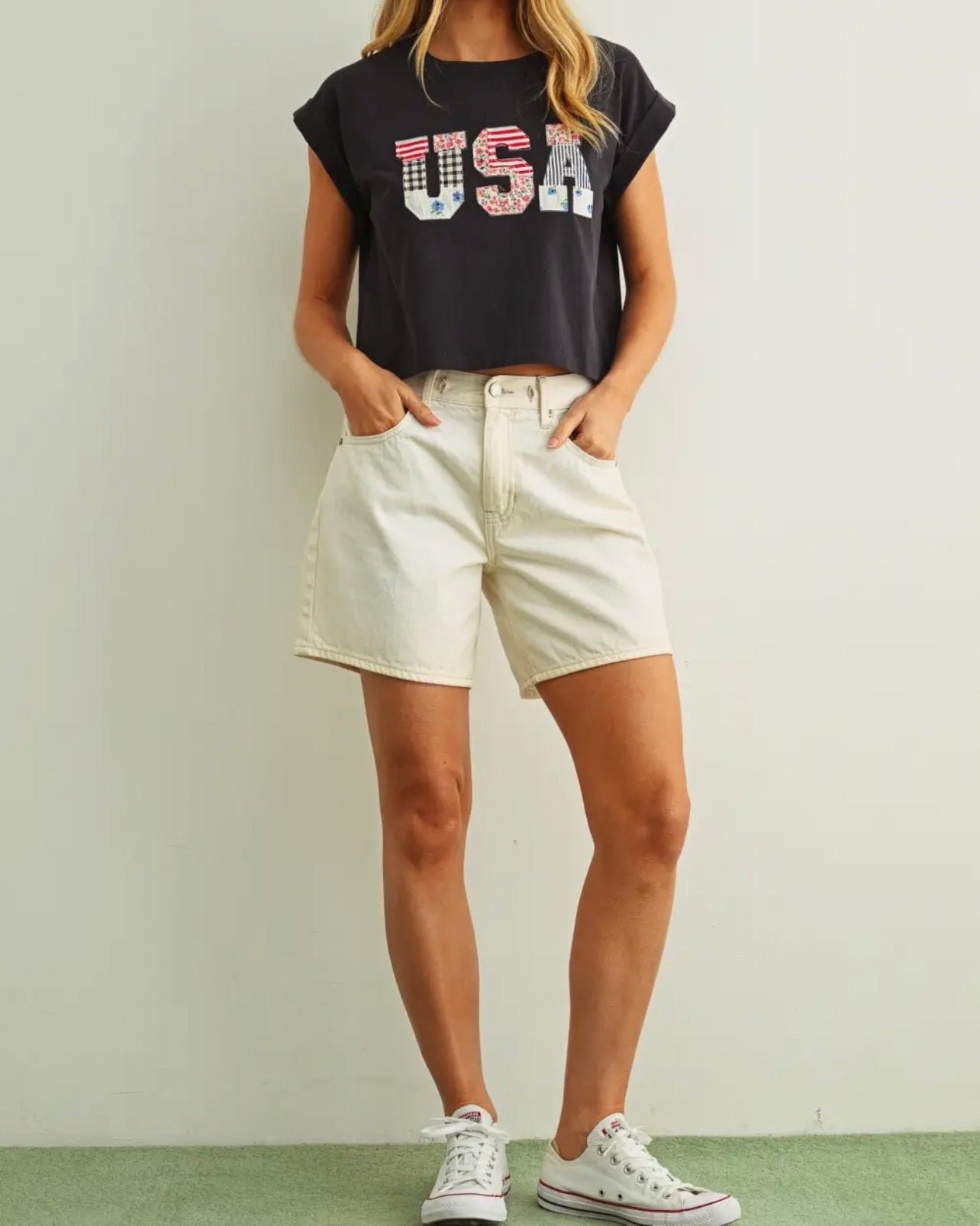 Patchwork USA Top