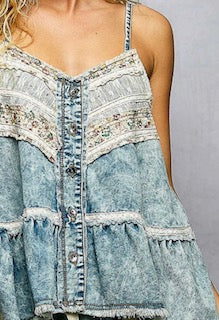 Denim Lace Patch