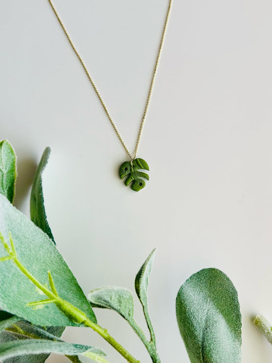 Monstera Necklace