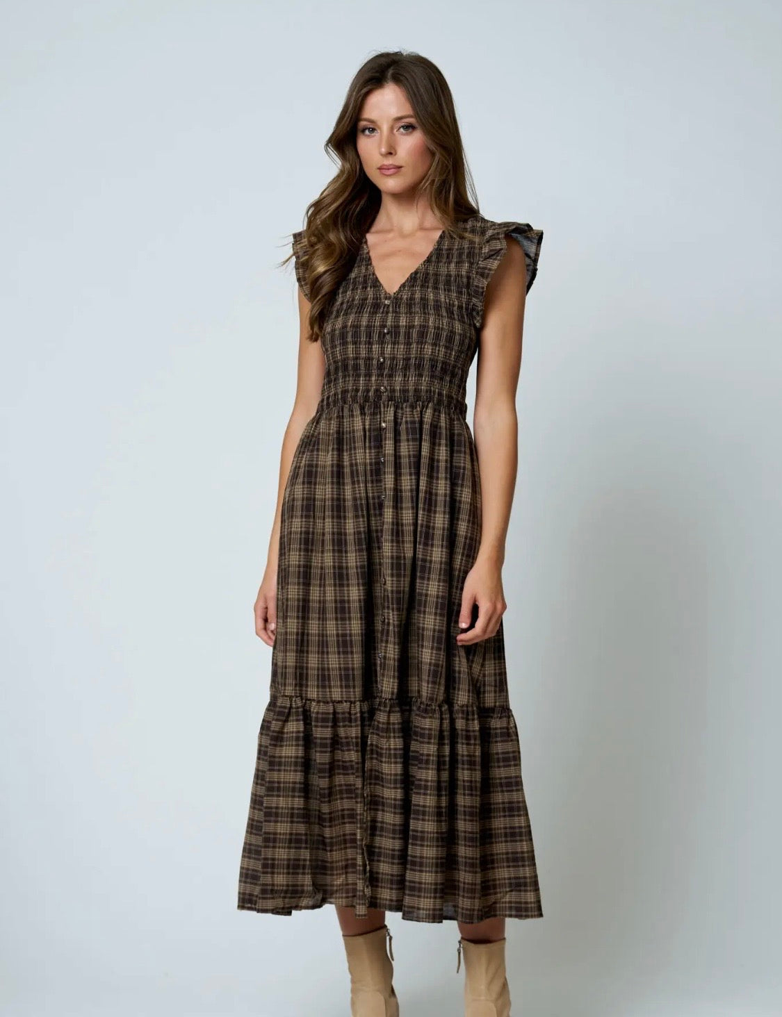 Brown Autumn Stroll Dress
