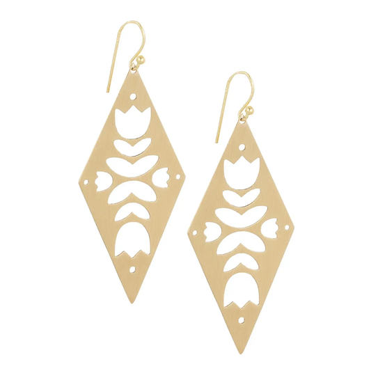 Thalia Floral Cutout Design Statement Earring