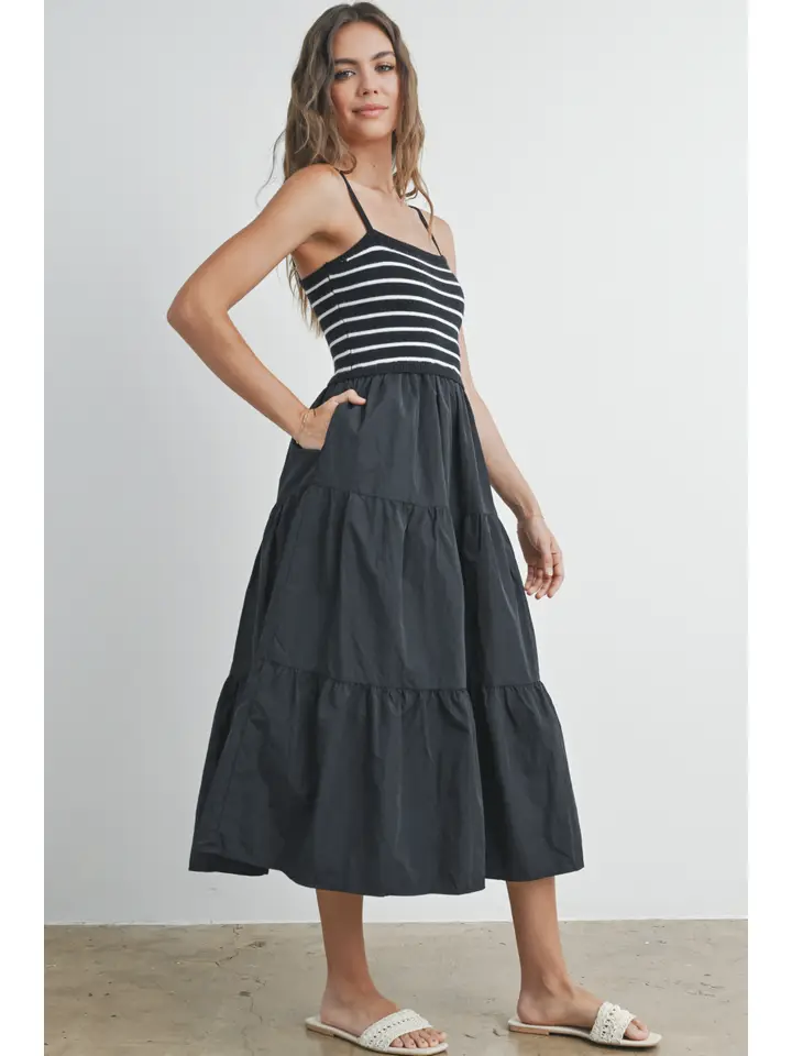 Striped Top Maxi Dress