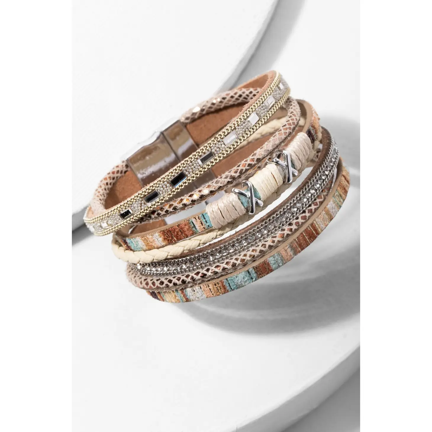 Sweet Sands Multi Strand Leather Bracelet