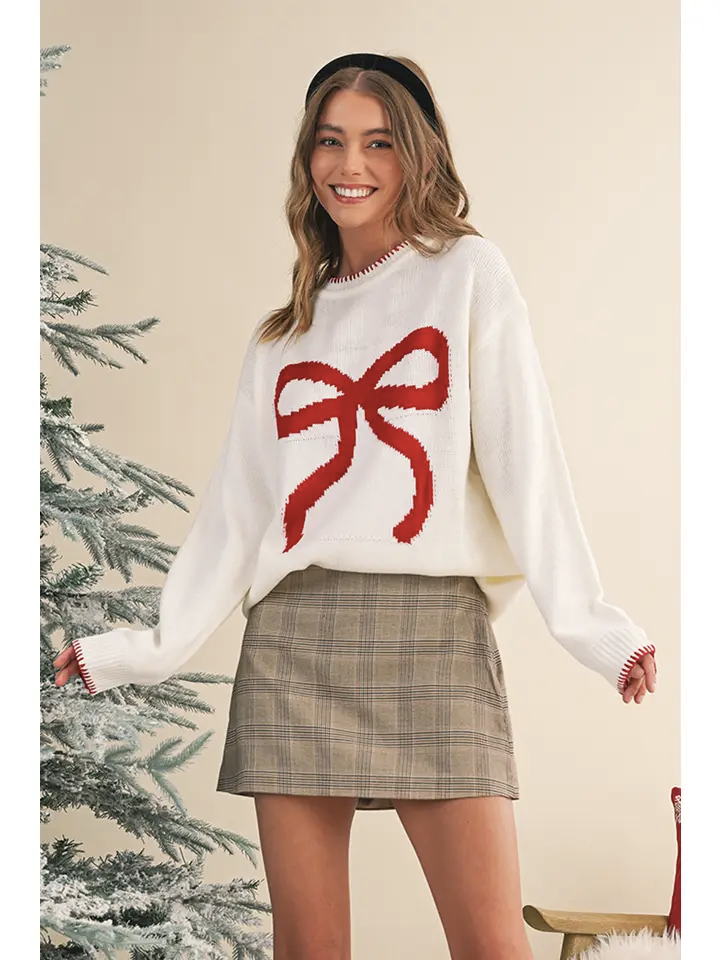 Christmas Bow Sweater