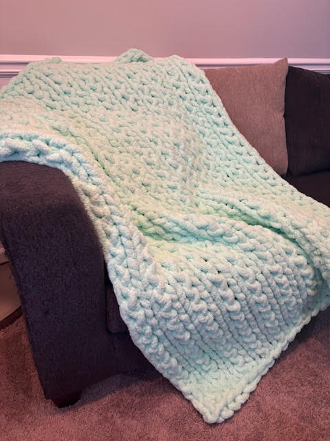 Minty Chunky Blanket