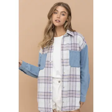 Plaid Snap Up
